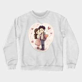 loving boy and girls design Crewneck Sweatshirt